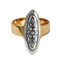 Серебряное кольцо Цветение с позолотой 10020480А06